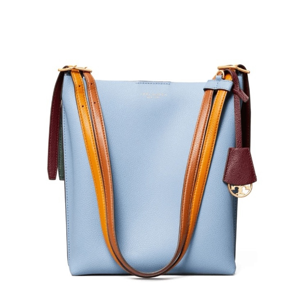 Tory Burch Perry Bucket Bag Blue Yonder - Picture 2 of 11